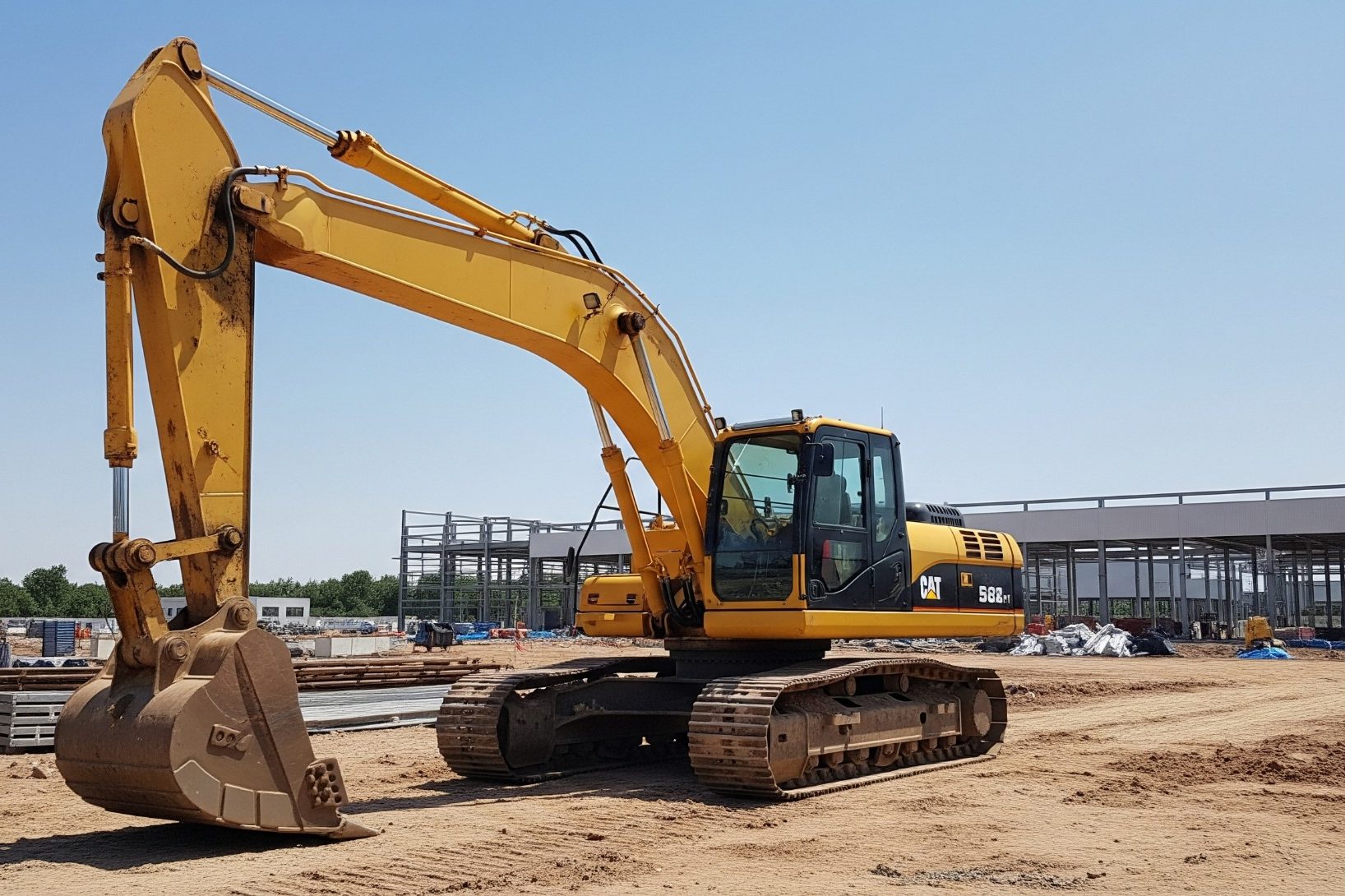 Eignungsuntersuchung für Baumaschinenführer – Symbolbild mit Bagger auf Baustelle