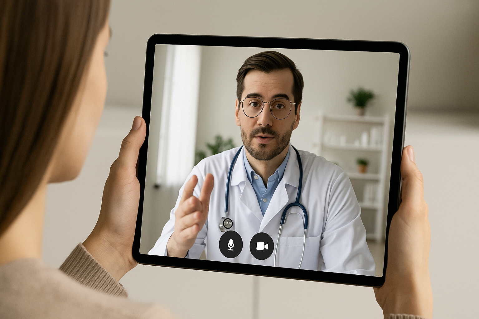 Videokonferenz – Beratungssituation im Rahmen der Telemedizin